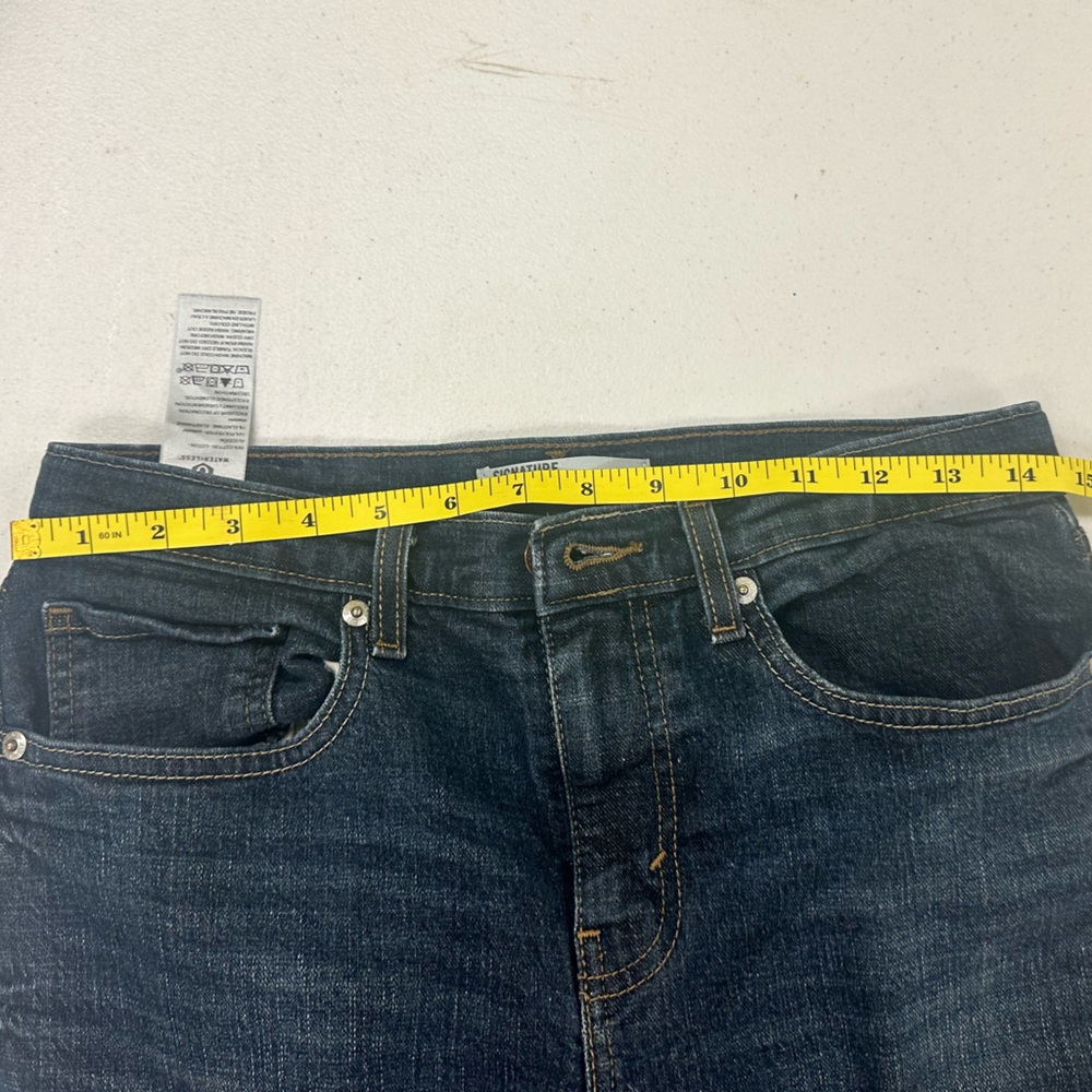 Signature Levi Strauss Straight Fit Jeans - Dark Blue - Boy’s Size 16 - Picture 7 of 10